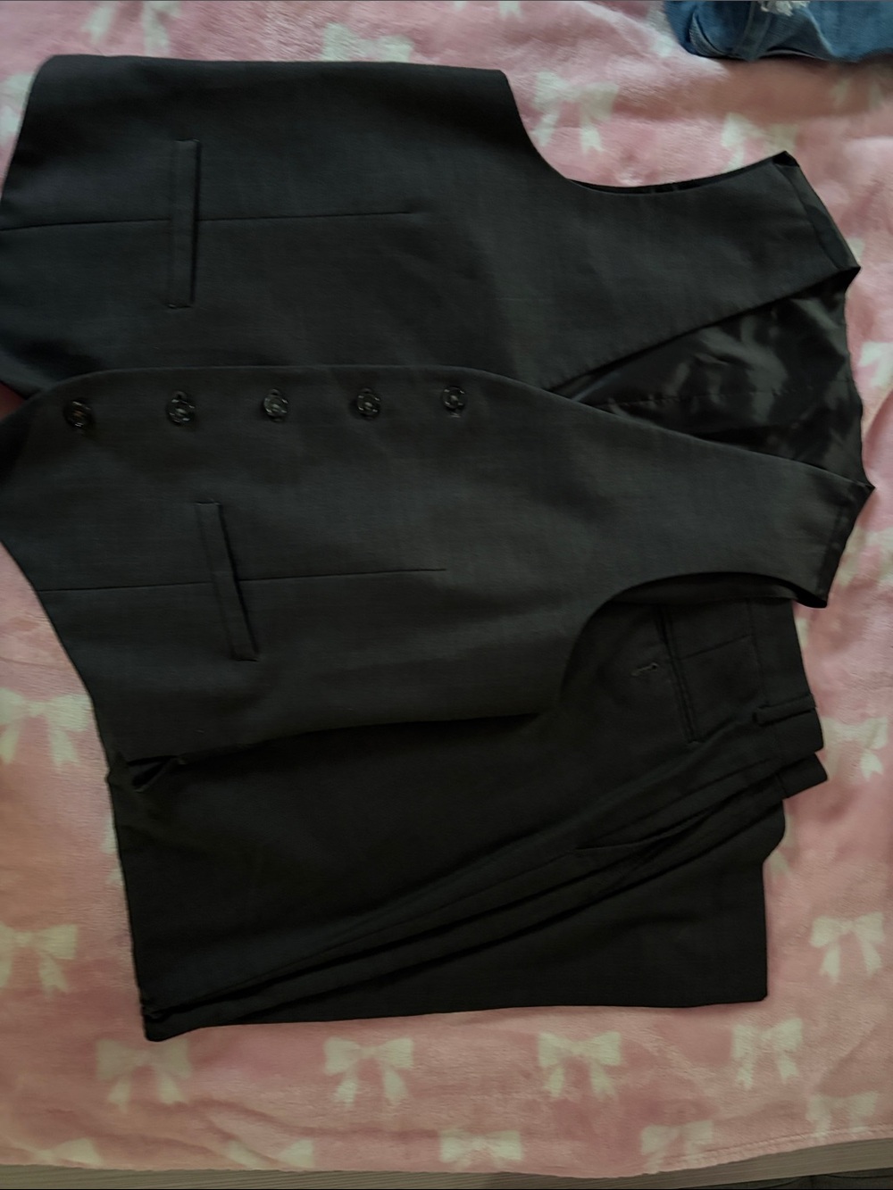 Apt. 9 Black Men's Dress Vest and Pants Set